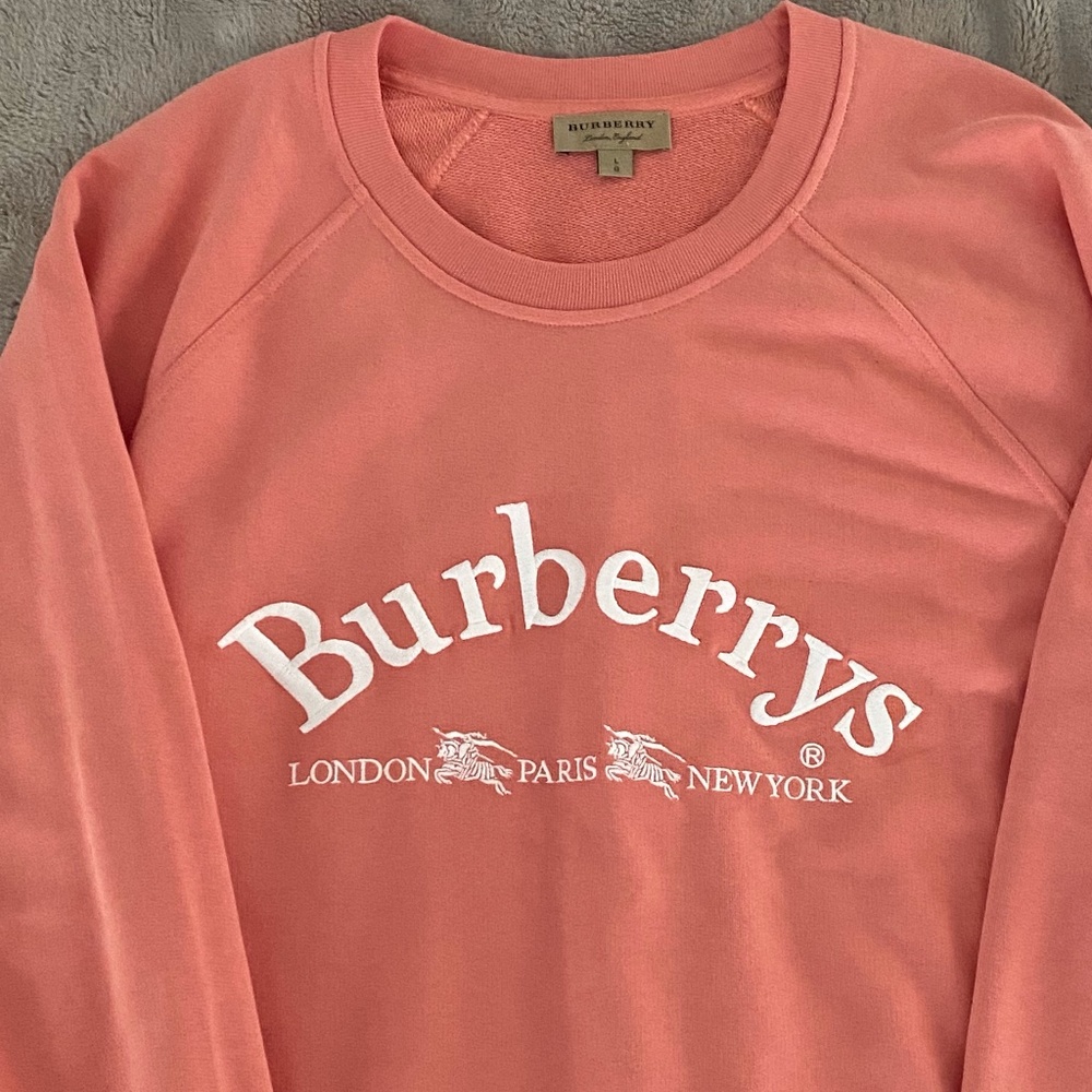 BURBERRY Women's Cotton Crewneck Sweatshirt Size Large / VINTAGE Logo